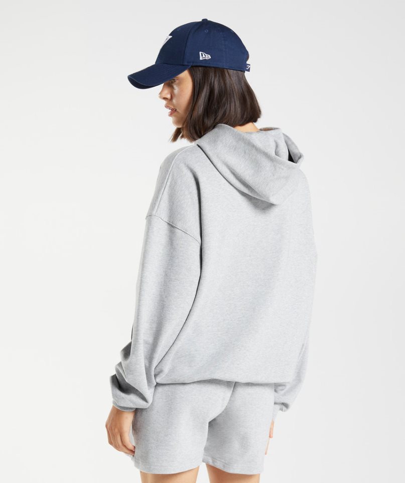 Women's Gymshark Rest Day Sweats Hoodie Light Grey | NZ 7ZBDAC